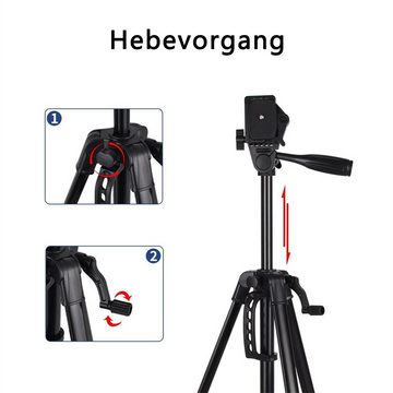 Dekorative Kamera Stativ,Fotostativ mit Abnehmbar 3-Wege-Kopf,Handy Halterung Kamerastativ