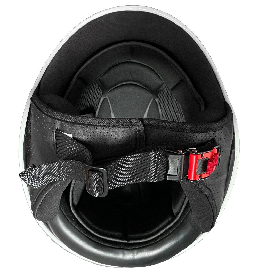 RALLOX Helmets Motorradhelm Jethelm 229 Italia weiß glanz Rollerhelm Motorradhelm S M L XL