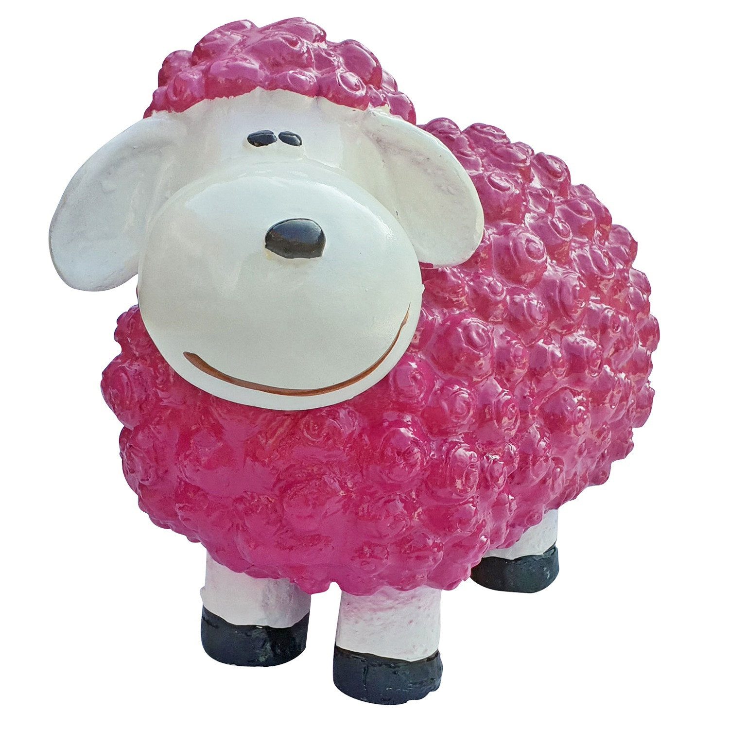 Fachhandel Plus Tierfigur Deko Schaf mittel Gartenfigur Schaf Bunte Schafe für den Garten (1 St), Farbenfrohe Gartenfigur