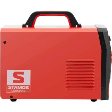 Stamos Welding Group Elektroschweißgerät Elektroden Schweißgerät E-Hand-Schweißgerät 200 A Duty Cycle 60 % Hot