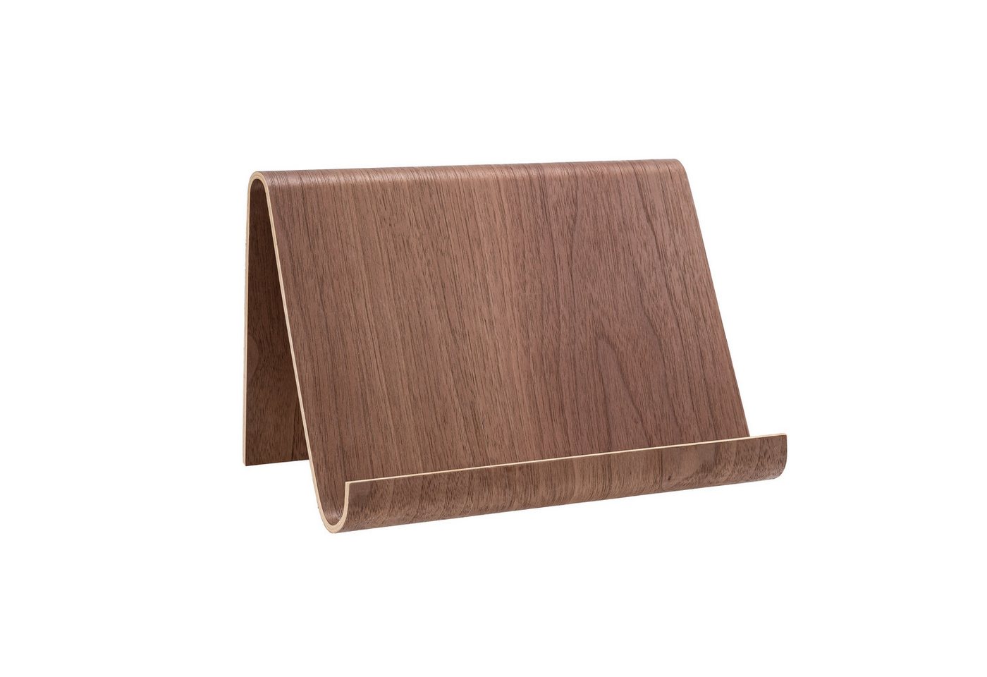 BONETTI Tablet-Ständer Tablet-Halter aus Holz, ca. 26 x 16 cm, auch als Buchständer nutzbar, (bis 12,9 Zoll, modernes, geschwungenes Design - handlich und leicht)