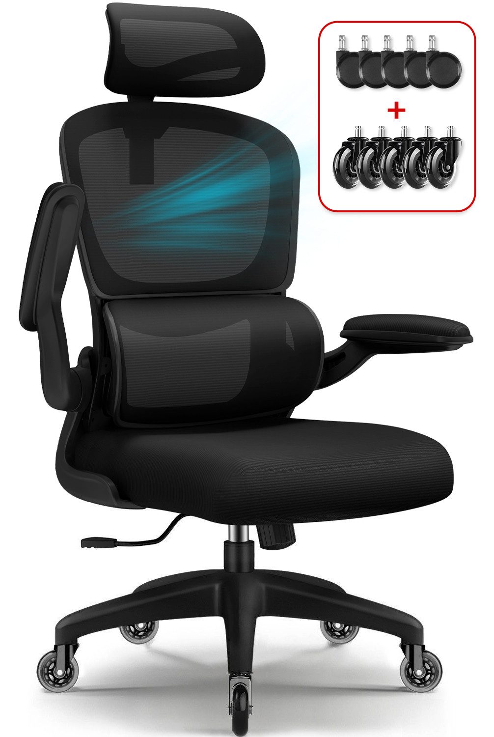 Homimaster Bürostuhl Bürostuhl, Schreibtischstuhl Ergonomisch mit günstig online kaufen