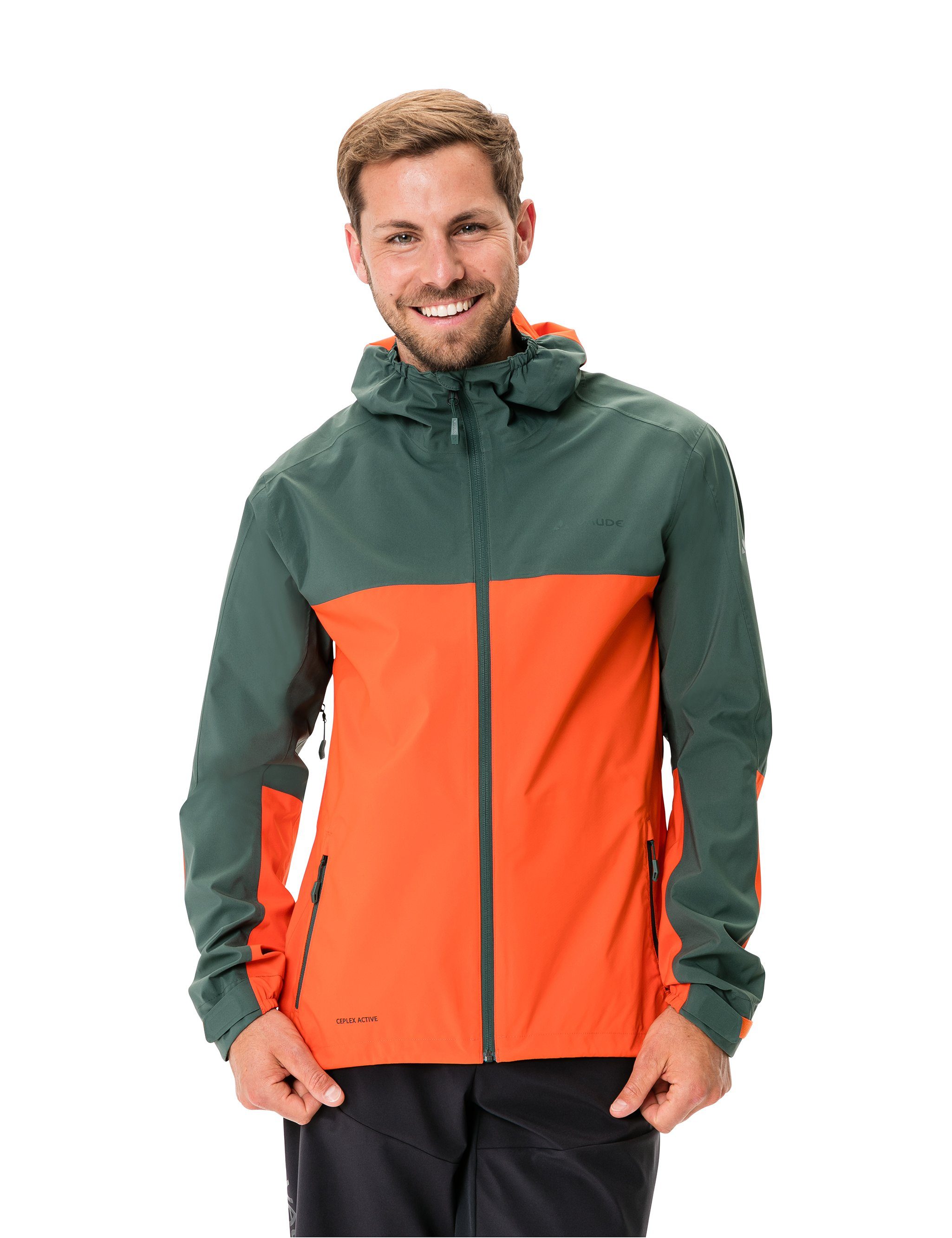 VAUDE Rain Jacket (1-St) Outdoorjacke Moab kompensiert dusty Klimaneutral Men's forest