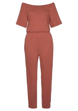 LASCANA Overall im Carmenstyle, sommerlicher Jumpsuit mit Taschen, schulterferfrei