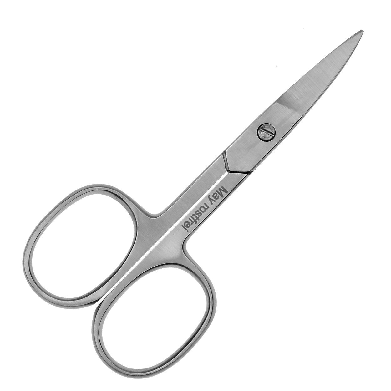 May Nagelschere für Linkshänder (9,5cm), Hochwertiger Edelstahl, Gebogene Klinge