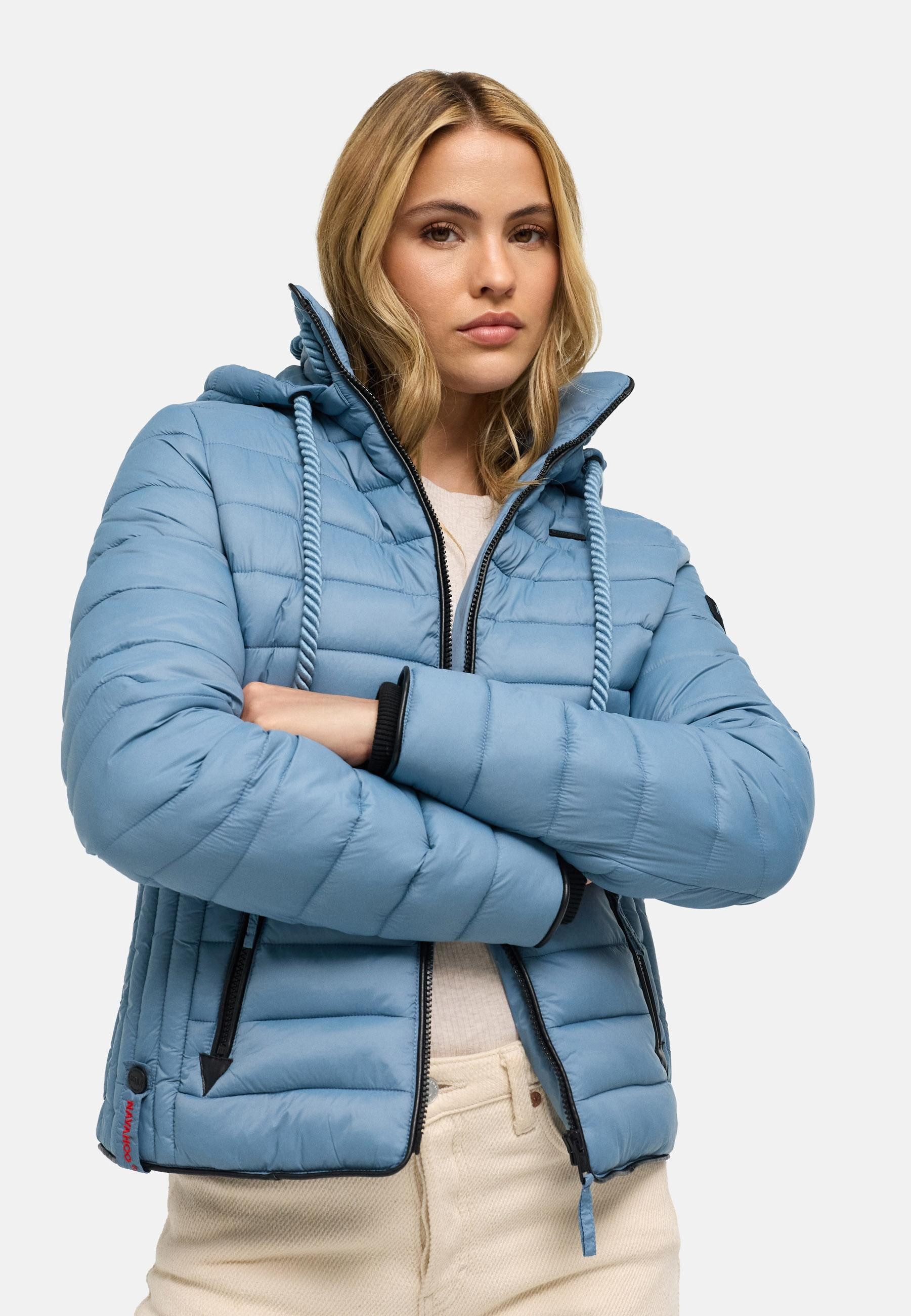 Navahoo Steppjacke Lulana leichte Übergangsjacke mit Kapuze – Bild 3 von 5