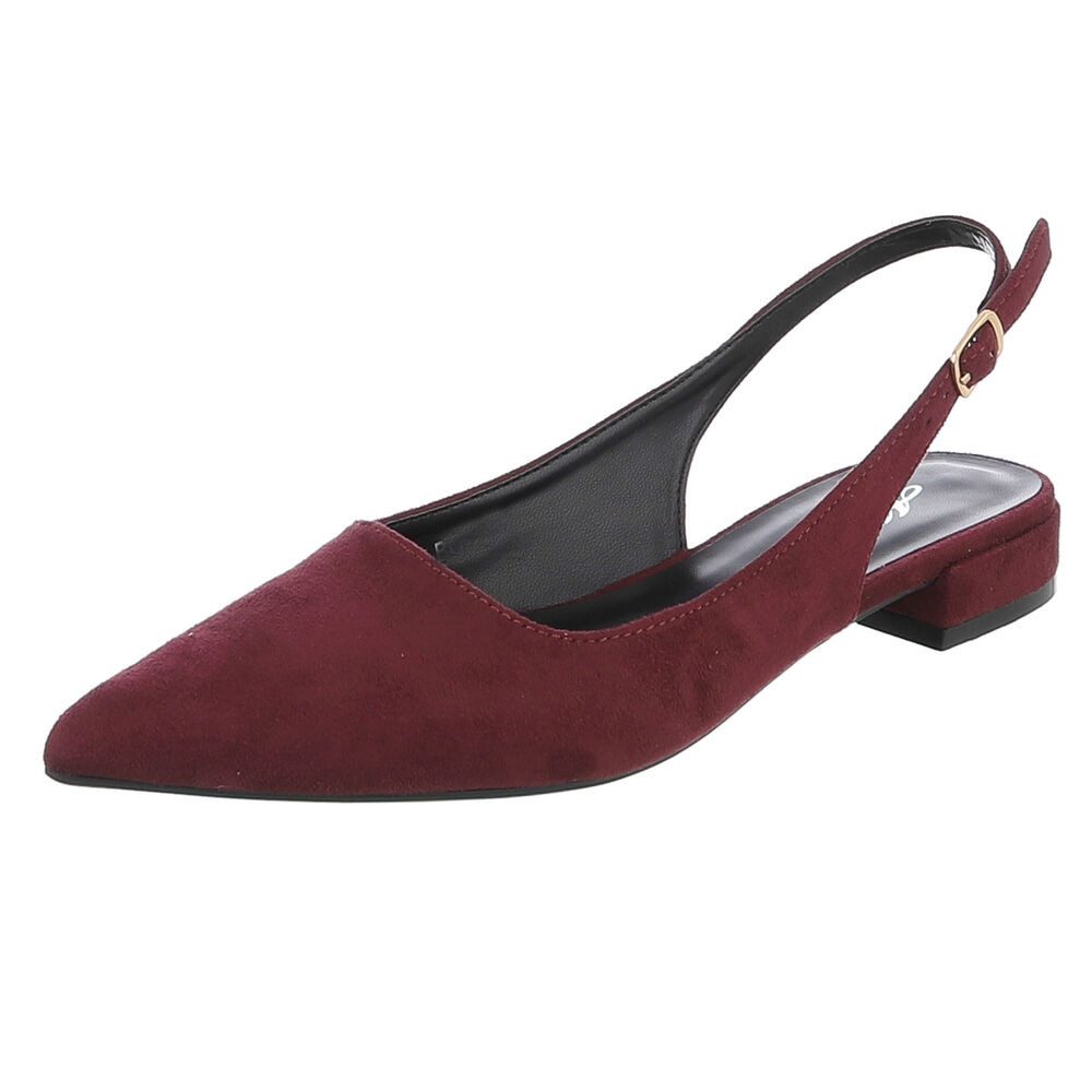 Ital-Design Damen Schnürstiefel Combat-Style mit Schnalle Schnürpumps (92078866) Blockabsatz Schnür- & Riemchenpumps in Bordeaux