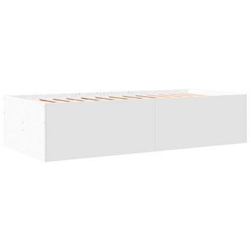 vidaXL Bett Tagesbett mit Schubladen Weiß 90x190 cm Holzwerkstoff