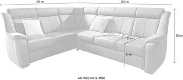 sit&more Ecksofa Basel L-Form, wahlweise mit Relaxfunktion