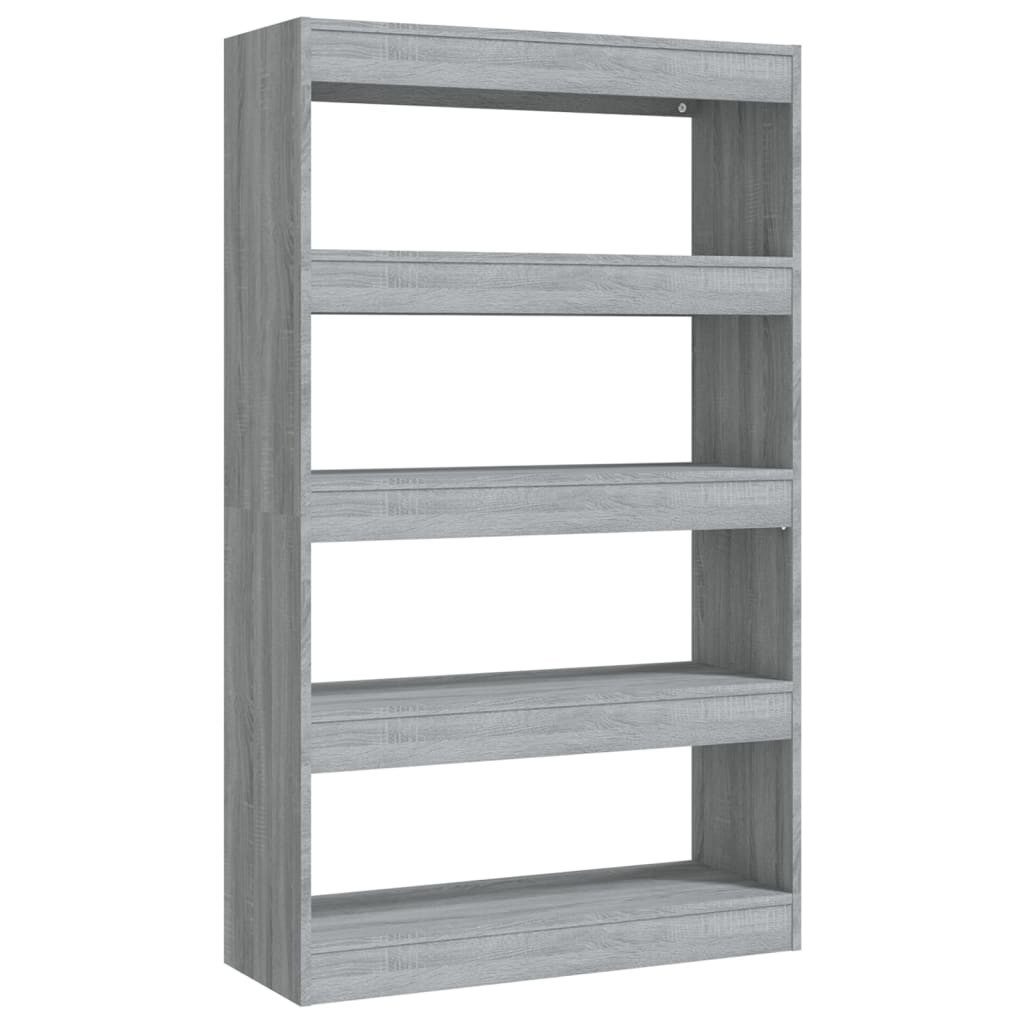 furnicato Bücherregal aus Holzwerkstoff 80x30x135 cm Grau Sonoma, 1-tlg.