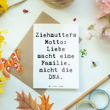 Mr. & Mrs. Panda Grußkarte Ziehmutter Liebe - Weiß - Geschenk, Muttertag, Hochzeitskarte, Klappk, Matte Innenseite