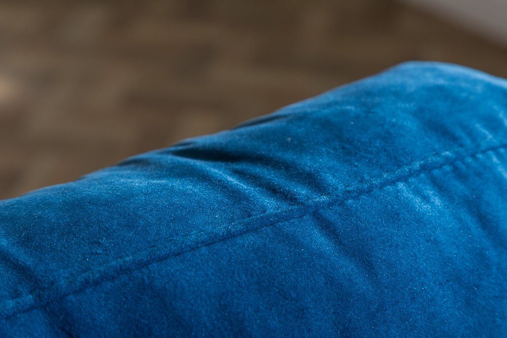 riess-ambiente 3-Sitzer COZY VELVET 220cm Einzelartikel Design Polster mit / 1 · · Federkern / gold, Wohnzimmer · petrol schwarz blau Teile, Barock · · Samt Kissen