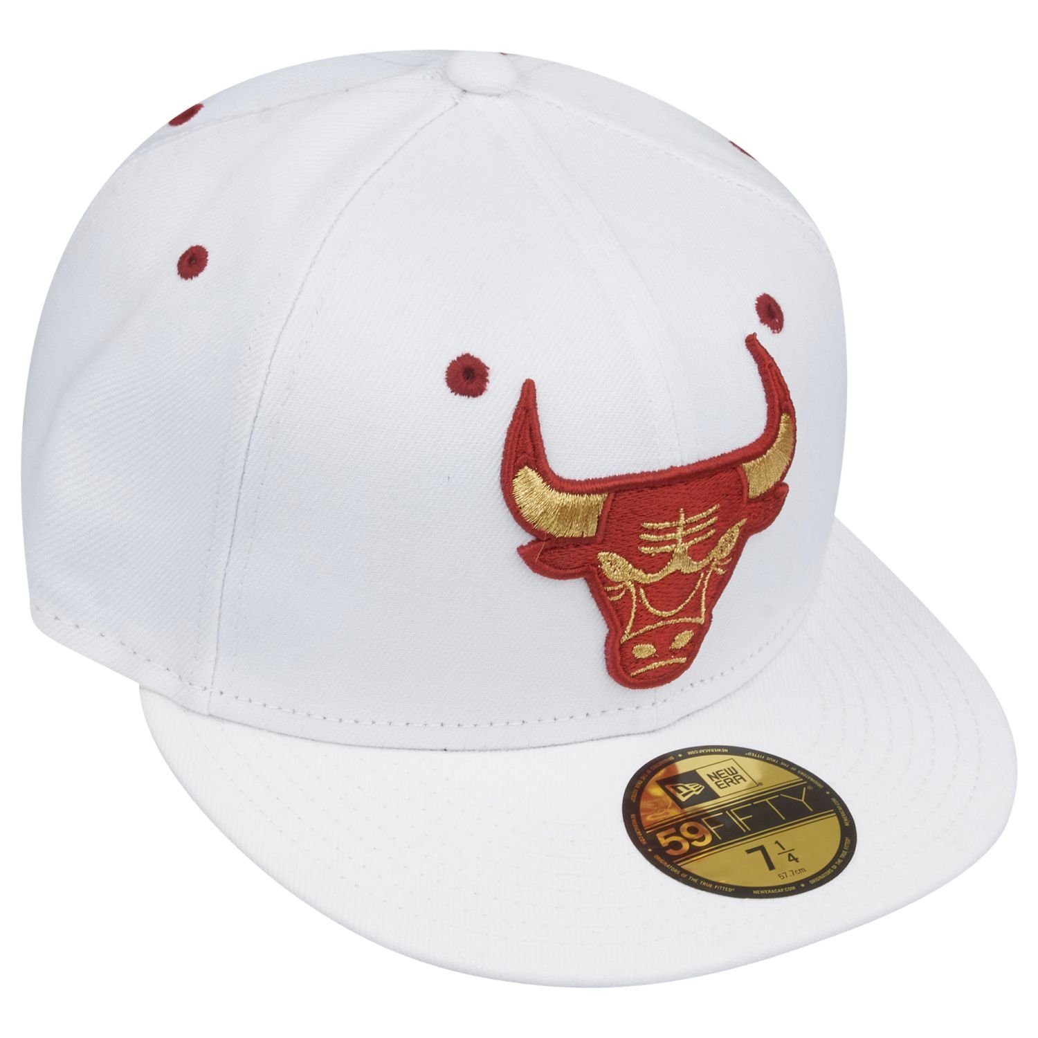 New Era Fitted Cap 59Fifty OPTIC WHITE Chicago Bulls