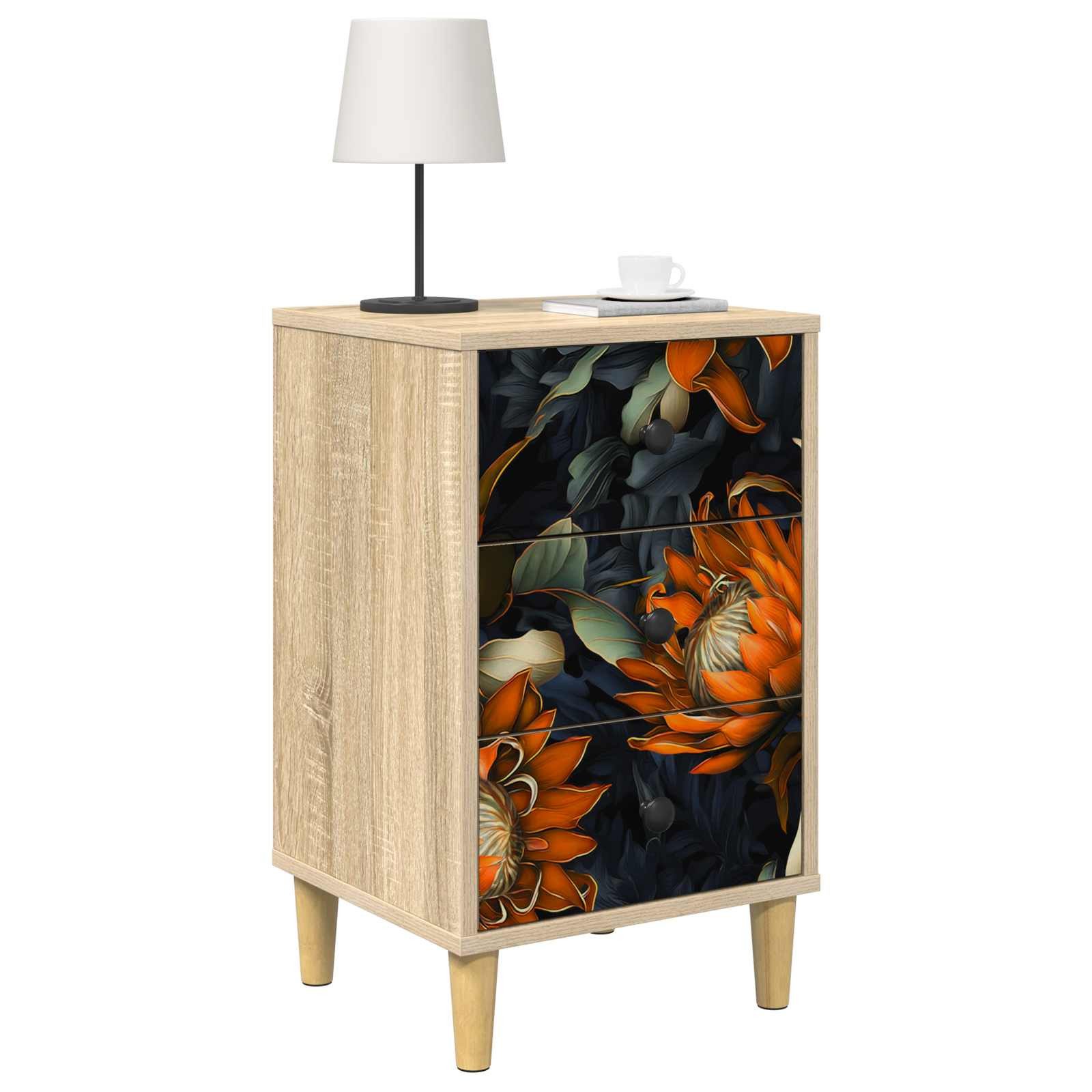 vidaXL Nachttisch Nachttisch LOCHEM 2 stk. Sonoma-Eiche 36 x 33 x 60 cm (2-St)