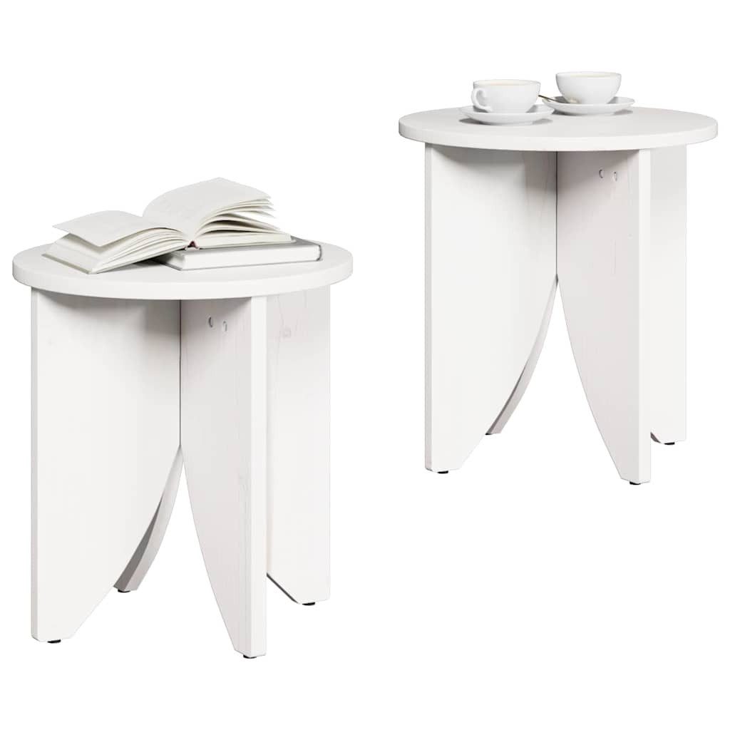 vidaXL Couchtisch Couchtisch 2 stk. Weiß 41,5 x 41,5 x 44 cm (2-St)