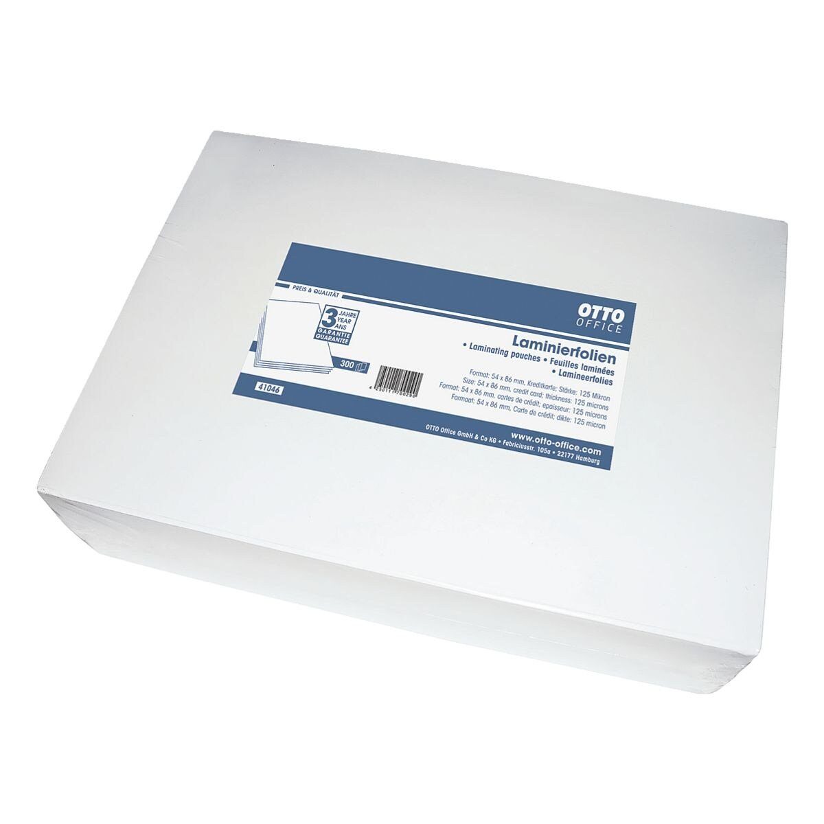 Otto Office Laminierfolie Kreditkarte, 54x86 mm 125 mic glänzend
