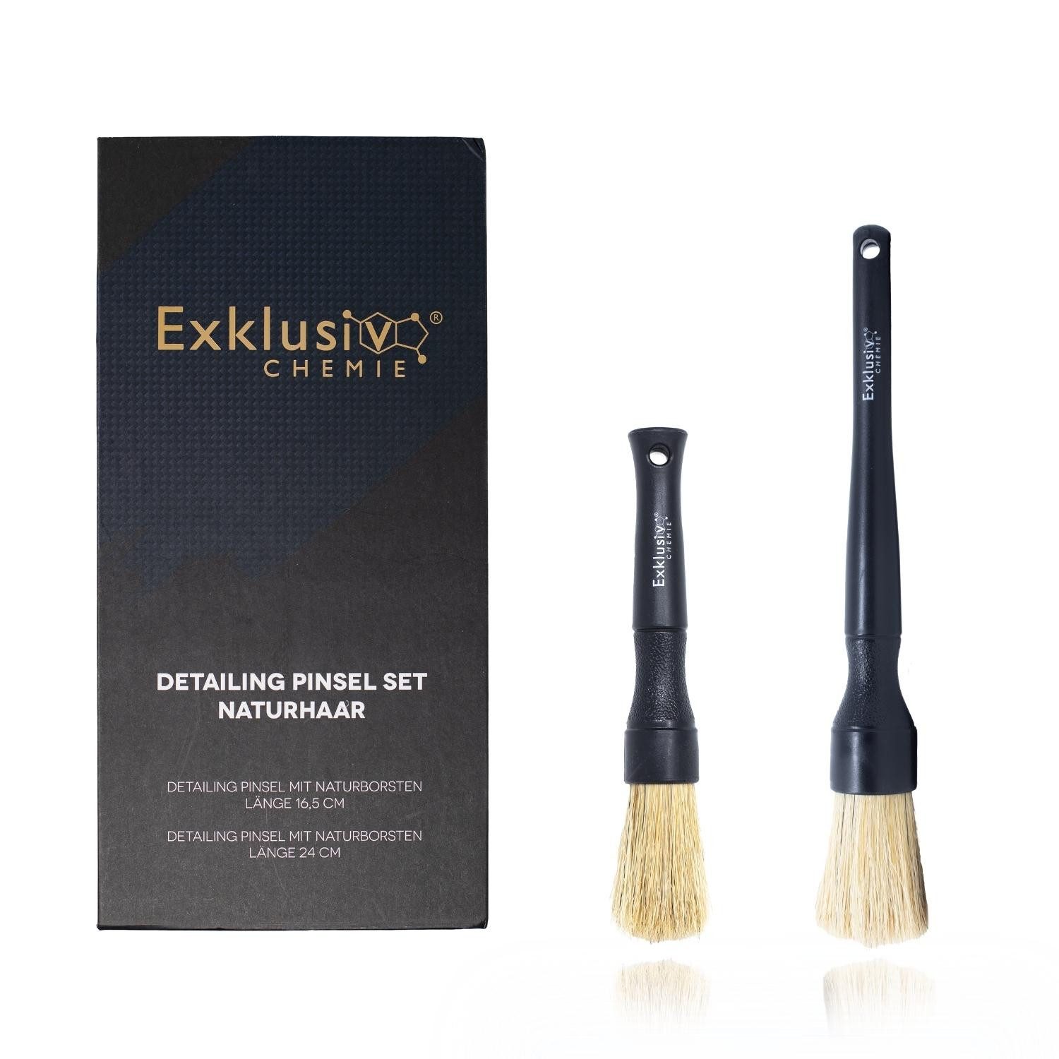 Exklusiv Chemie GmbH Autowaschbürste Detailing Pinsel Set Naturhaar