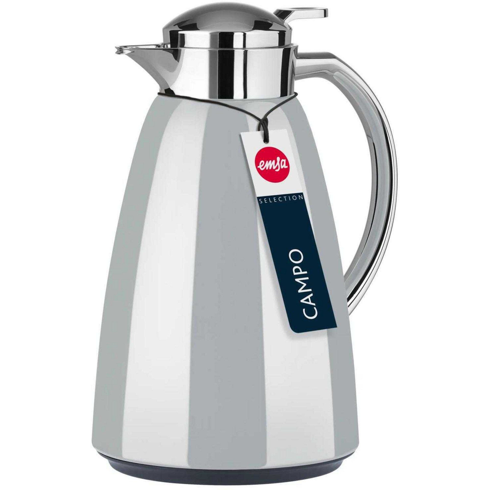 Emsa Thermoflasche Emsa CAMPO Isolierkanne, 1 Liter, (QUICK TIP