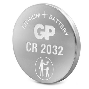 GP Batteries CR2032 GP Lithium Knopfzelle 3V, 5 Stück Batterie, (3 Volt V)