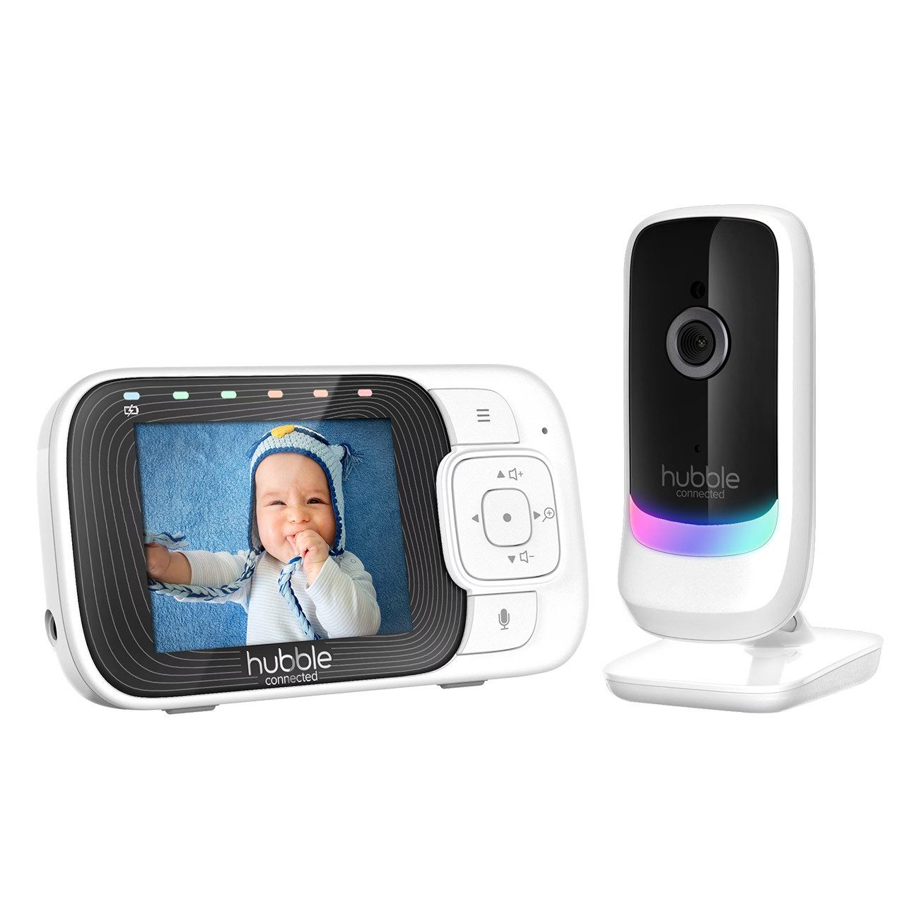 Hubble Video-Babyphone Nursery Pal Essential, 2,8 Zoll Diagonaler Farbbildschirm, Raumtemperatursensor