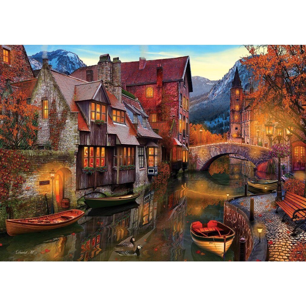 ART PUZZLE Puzzle Puzzle Häuser am Wasserkanal 2000 Teile, Puzzleteile