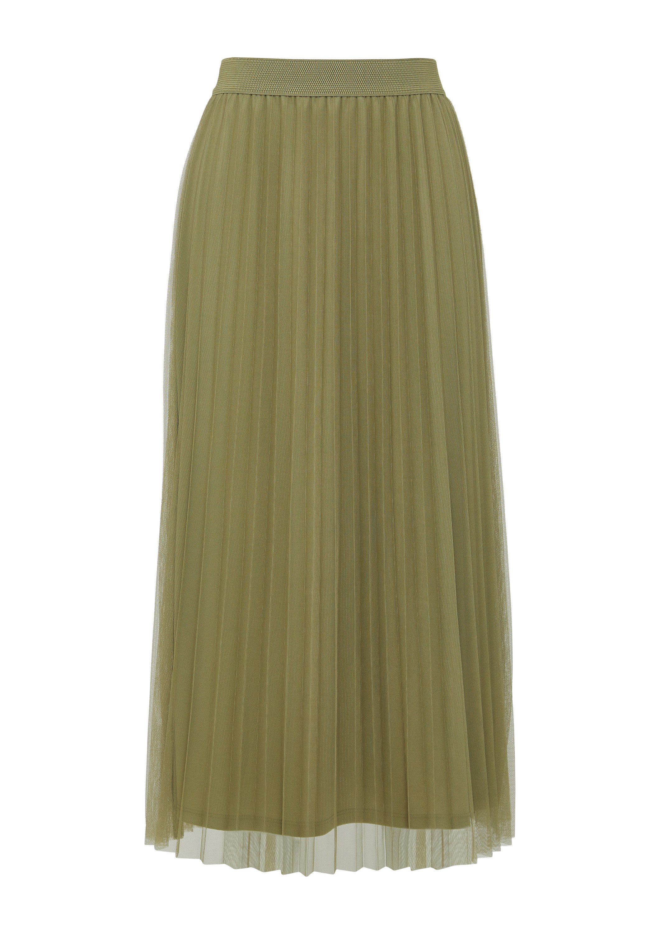 s.Oliver Midirock Rock Langer Rock mit plissiertem Mesh und Jerseyfutter günstig online kaufen