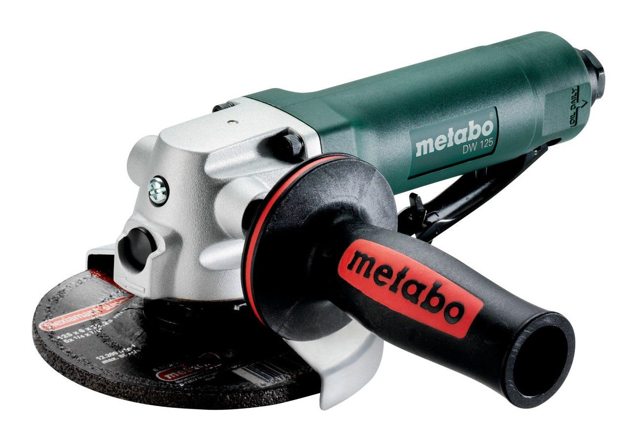 metabo Winkelschleifer DW 125, max. 10000 U/min, Druckluft im Karton