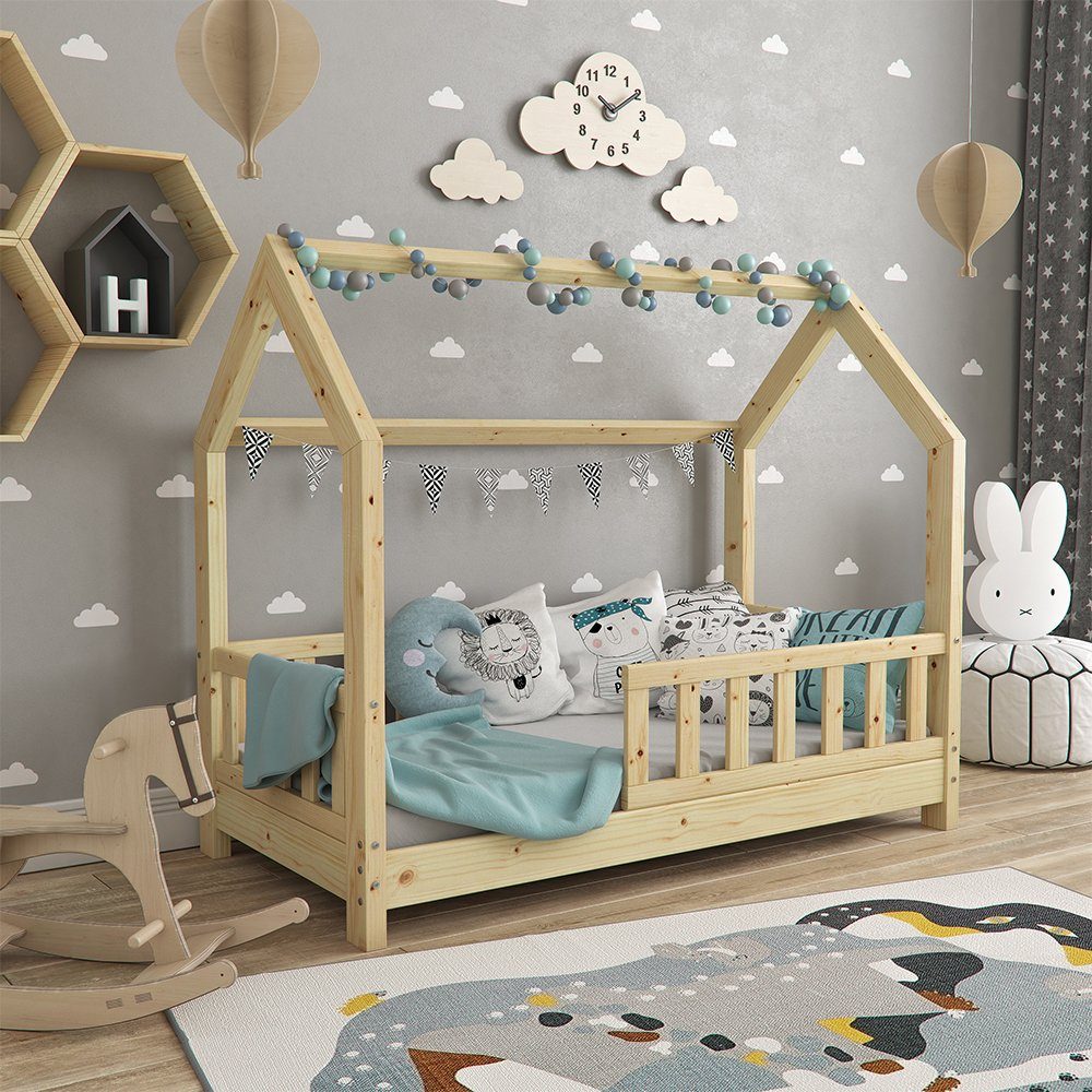 VitaliSpa® Hausbett Wiki, Naturholz, 70x140 cm offen (1-tlg)