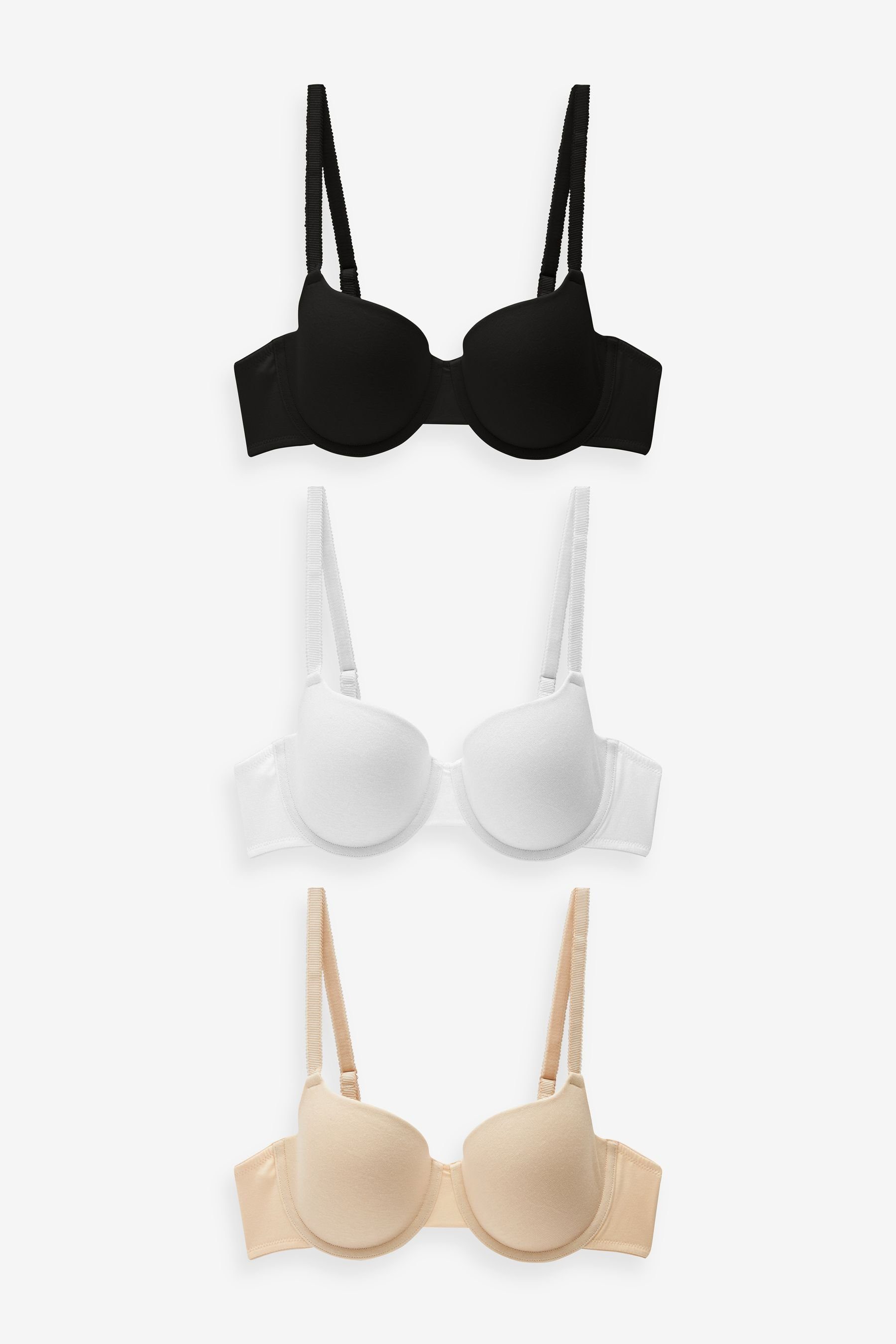 Next Balconette-BH 3er-Pack Balconette-BHs mit Baumwolle (3-tlg)