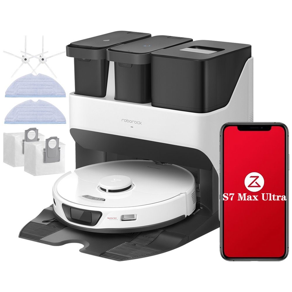 Jajadeal Accessoires pour Roborock S7 MaxV Ultra / S7 MaxV / S7 Plus / S7  Max / S7 / S7 Pro Ultra Robot (4 Serpillière + 2 Brosses Principales + 4  Brosses Latérales + 4 Filtres + 2Brosse de Nettoyage) : : Cuisine  et Maison