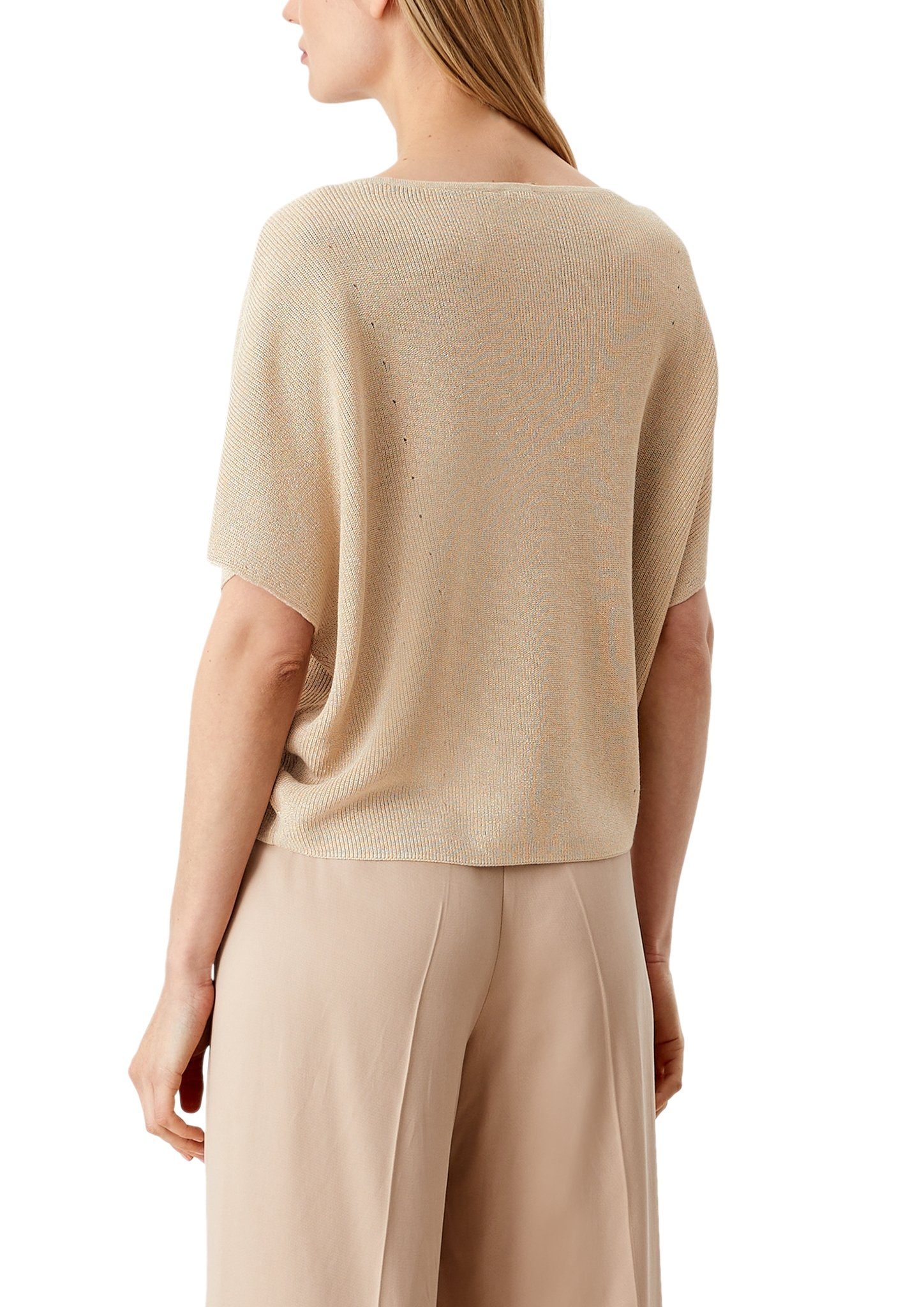 Damen Pullover s.Oliver BLACK LABEL Strickpullover Shirt mit Glitzergarn (1-tlg) Glitzergarn