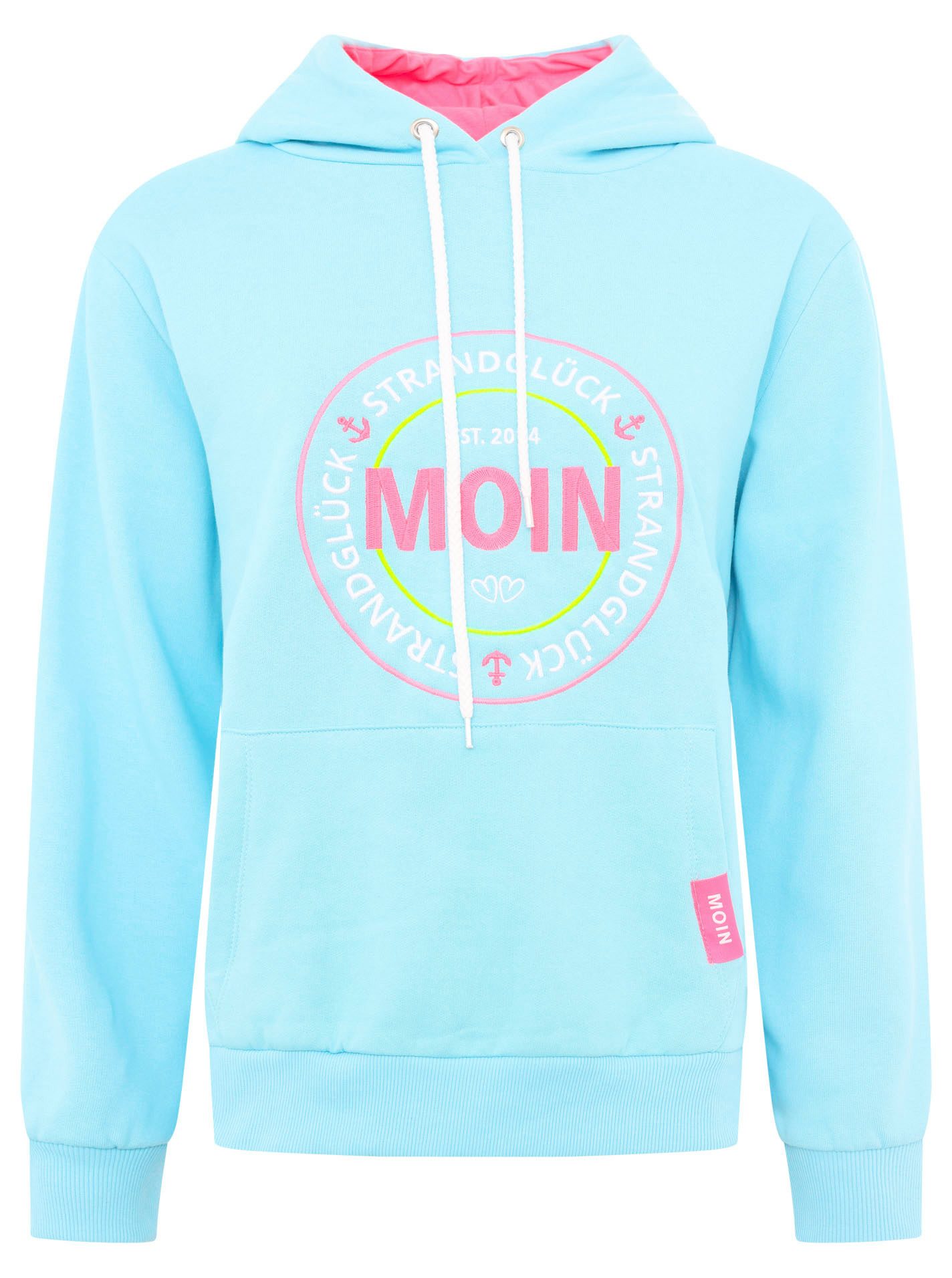 Zwillingsherz Hoodie "Moin Strandglück" Fronttaschen, innen günstig online kaufen