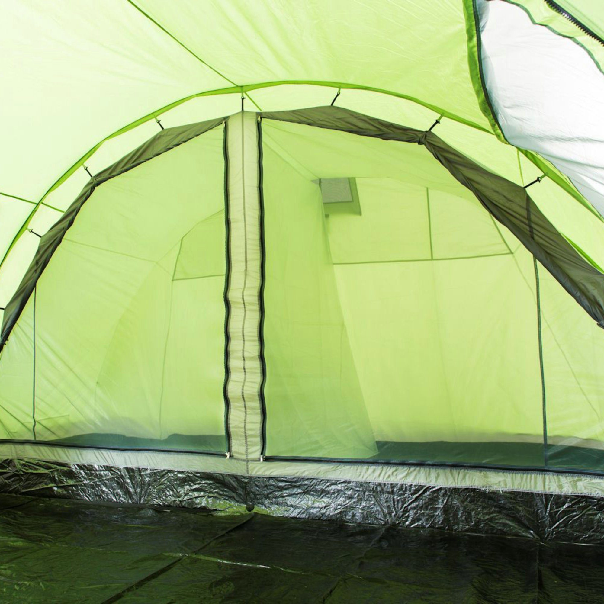 CampFeuer Personen, Tunnelzelt mm 6 Relax6 Grün/Grau, 6 5000 Zelt für Personen: Wassersäule,