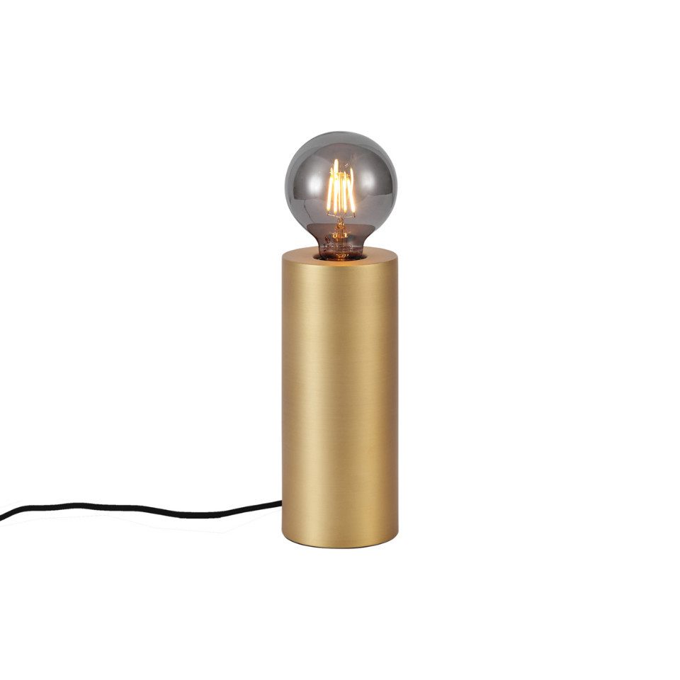 Qazqa Tischleuchte Cylinder, ohne Leuchtmittel, Warmweiß, QAZQA Tisch­leuchte, e27, Messing, Stahl, Modern