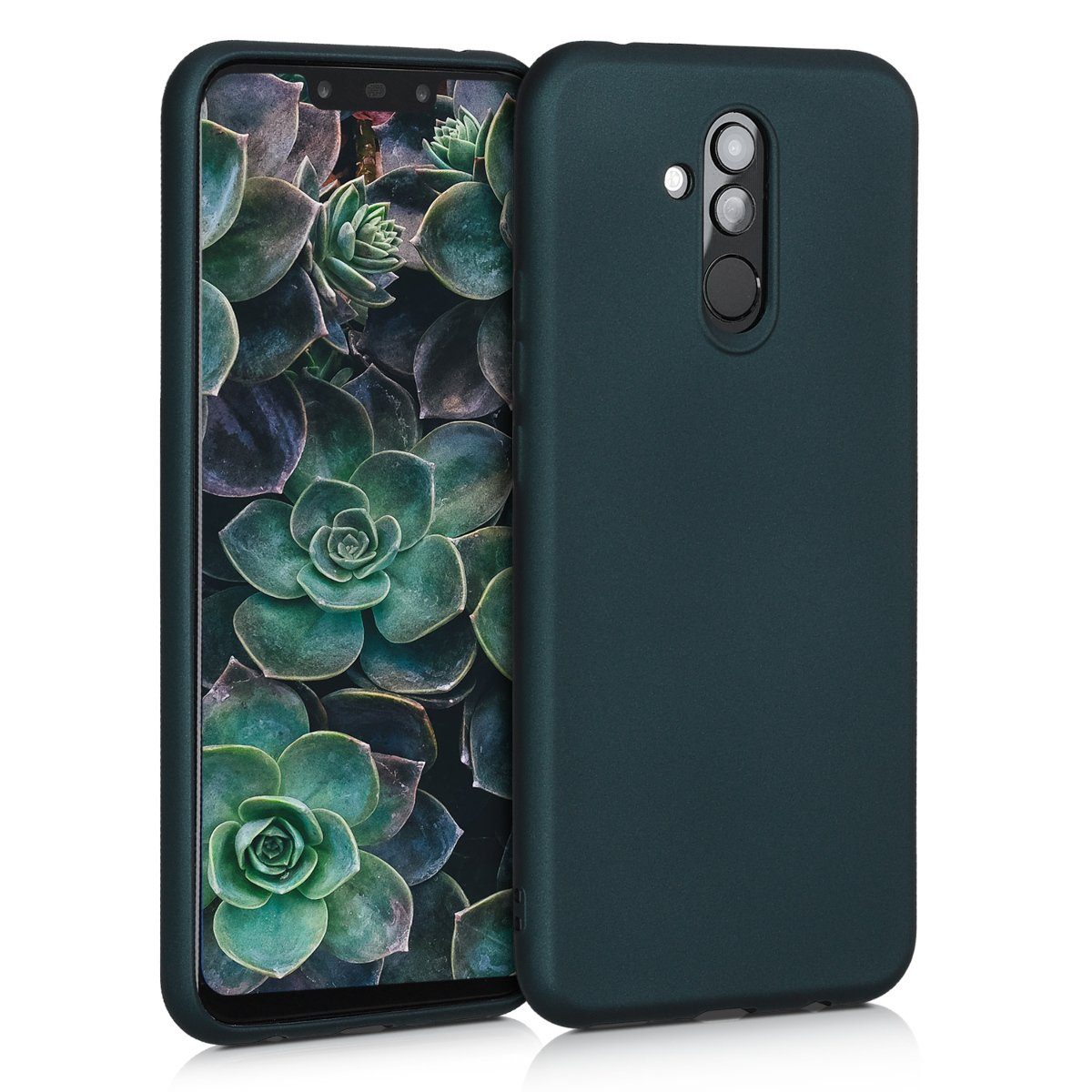 kwmobile Handyhülle Handyhülle für Huawei Mate 20 Lite Hülle, Silikon Case metallisch schimmernd - Schutzhülle Cover