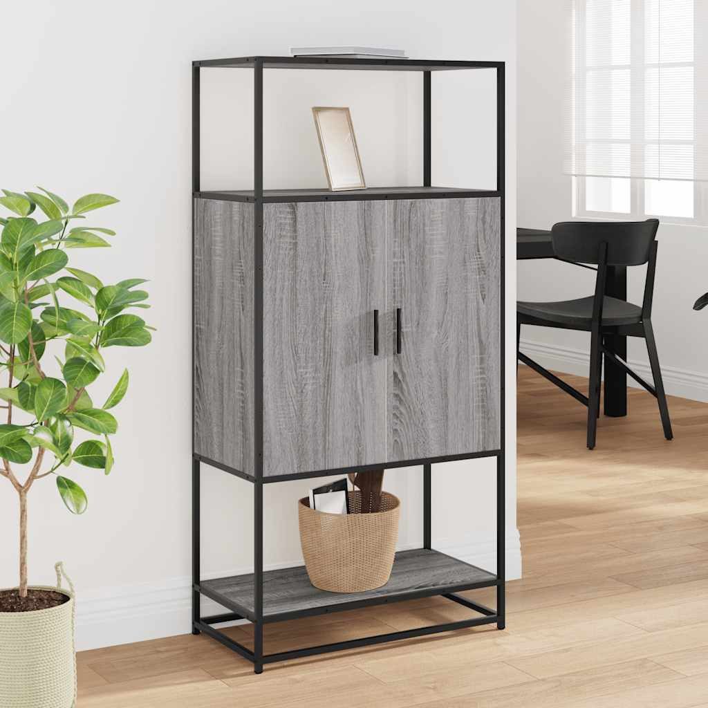 vidaXL Highboard Highboard Grau Sonoma 68x35x139 günstig online kaufen