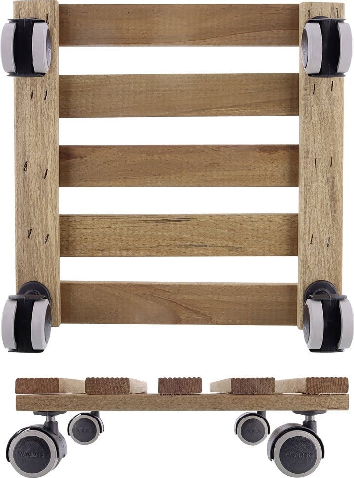 Wagner-System Pflanzenroller Wagner Multiroller Holz 28 x 28 cm braun – Bild 3 von 5