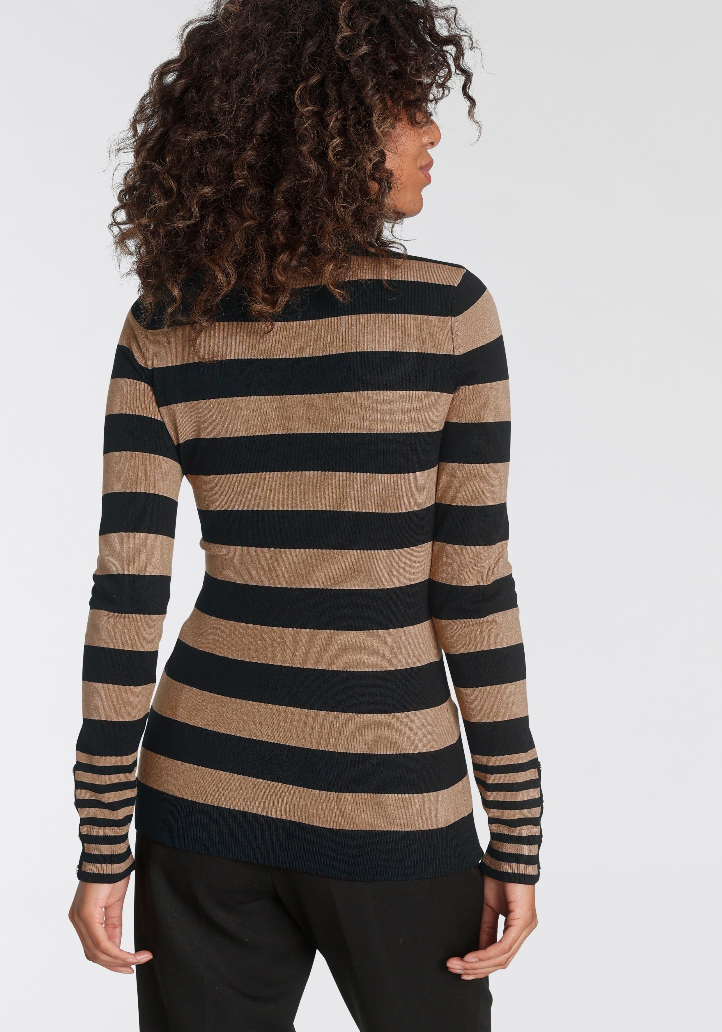 Tamaris Rollkragenpullover im lässigen Streifendesign günstig online kaufen