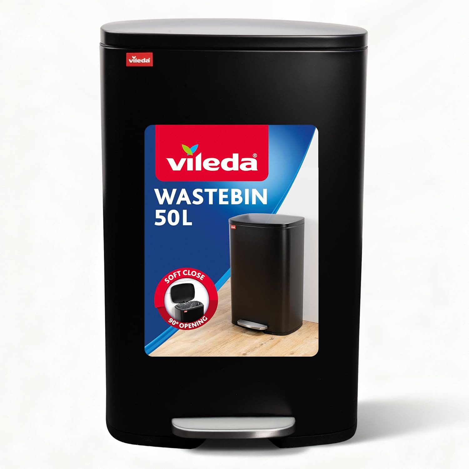 Vileda Einbaumülleimer Vileda Mülleimer 50L Schwarz