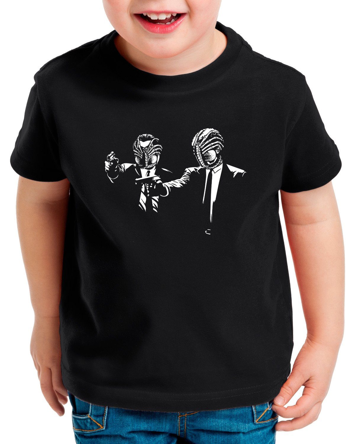 style3 Print-Shirt Kinder T-Shirt Pulp Hugger xenomorph alien pulp fiction predator