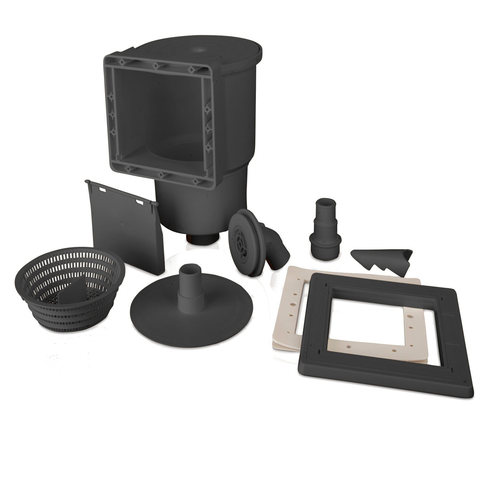 Poolomio Skimmer Graphite Pool SkimmerSet anthrazit