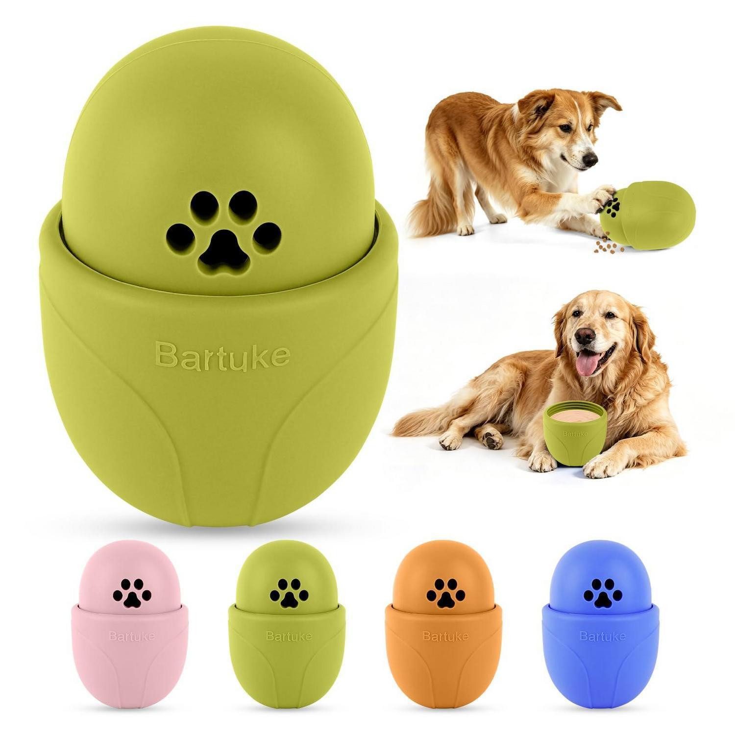 LuxusKollektion Kauball Hundespielzeug Ball Silikon Futterspender Grün