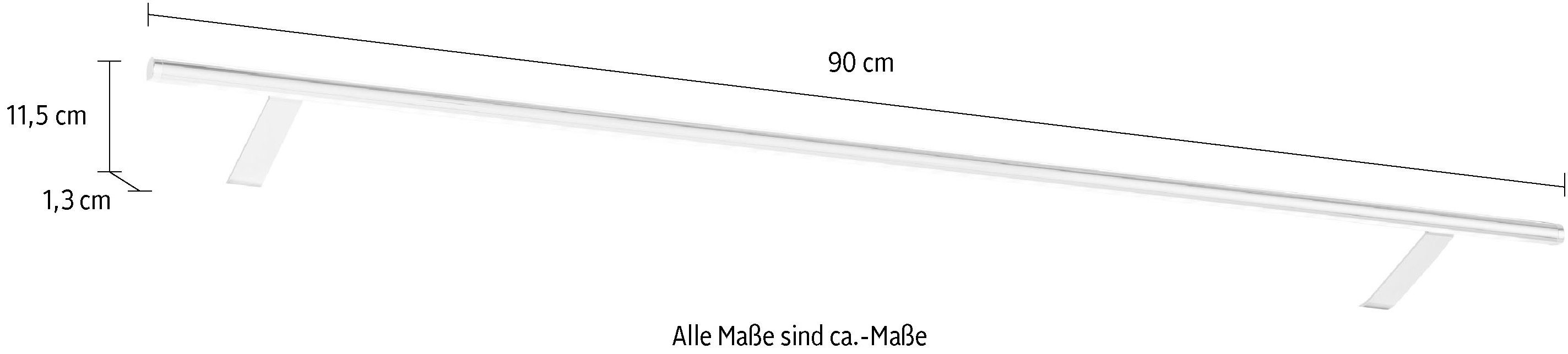 MARLIN Aufbauleuchte, LED fest Spiegelleuchte integriert, 90 cm, Breite