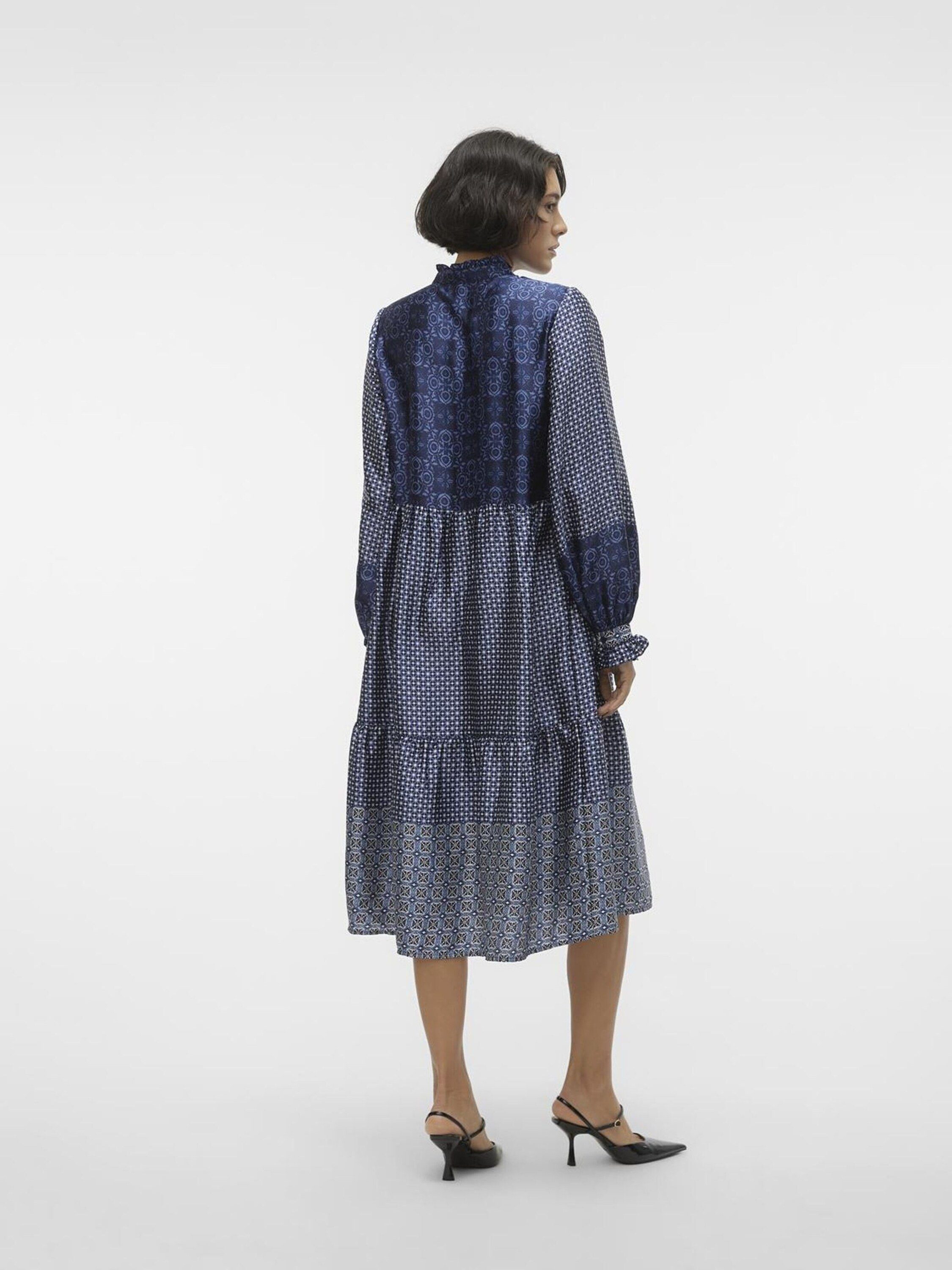 Vero Moda Blusenkleid Levi (1-tlg) Drapiert/gerafft