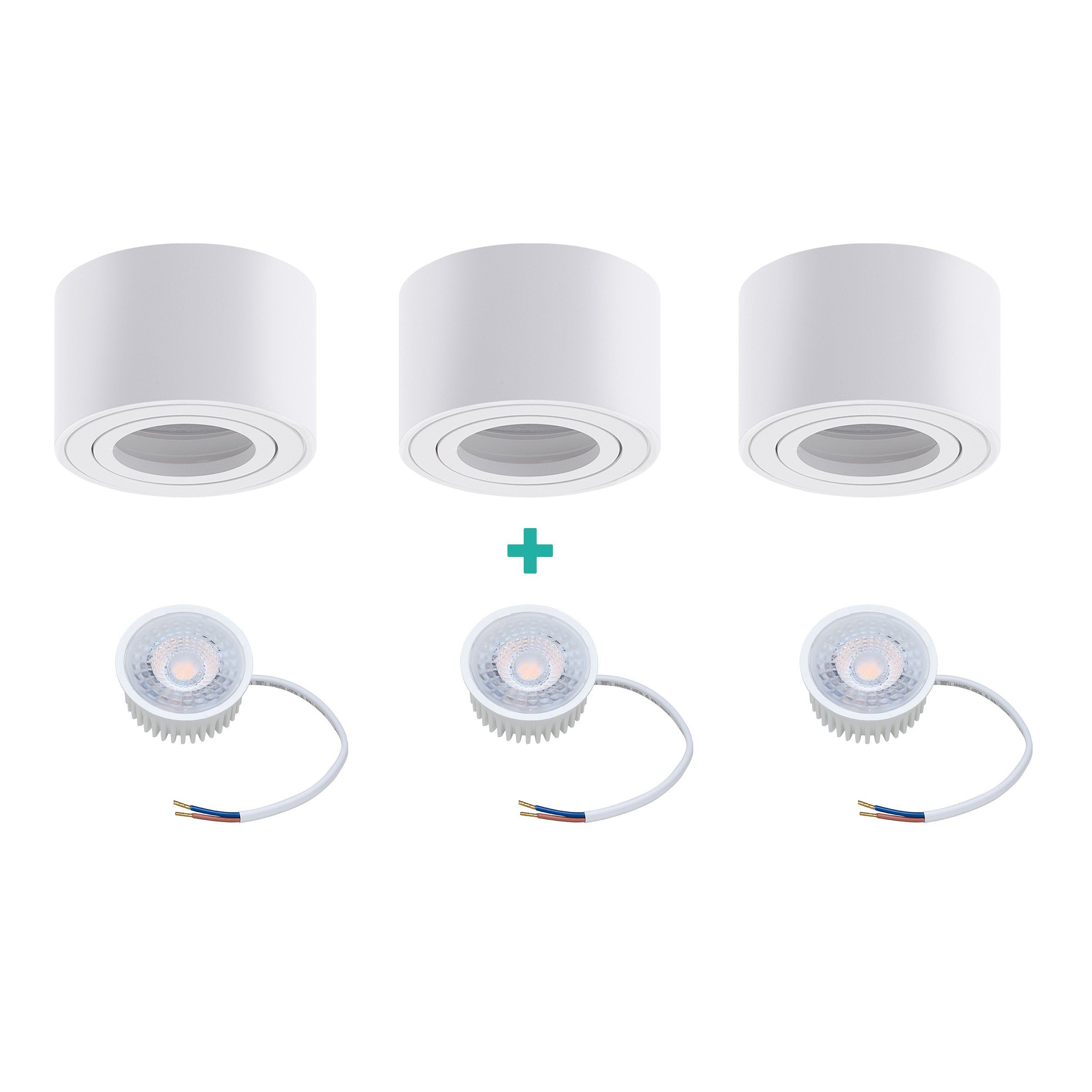 Oktaplex lighting LED Deckenstrahler 3 Stück günstig online kaufen