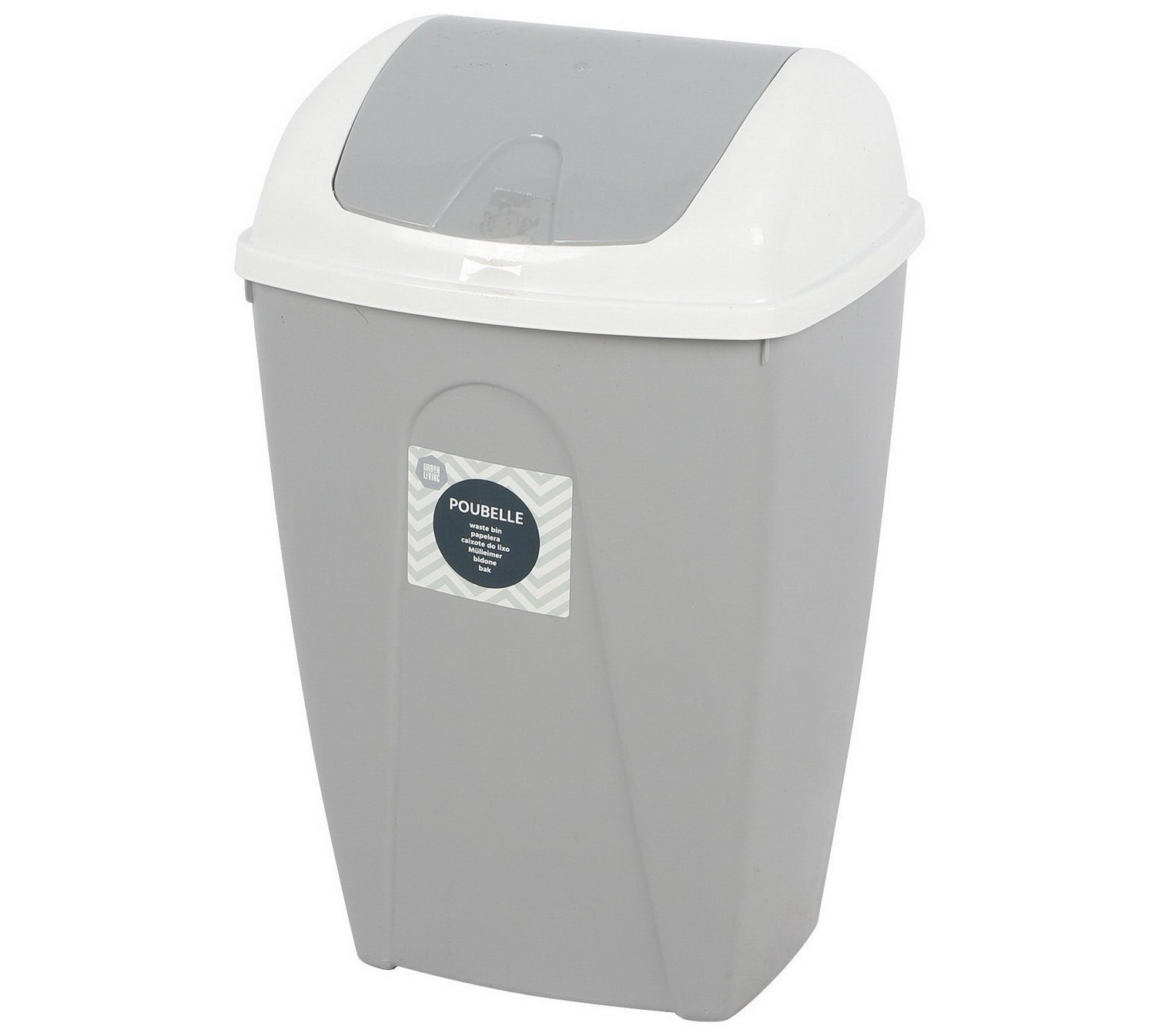 Urban Living Kosmetikeimer 10 Liter Abfalleimer Müll-Eimer Badeimer, mit Schwenkdeckel Schwingdeckel