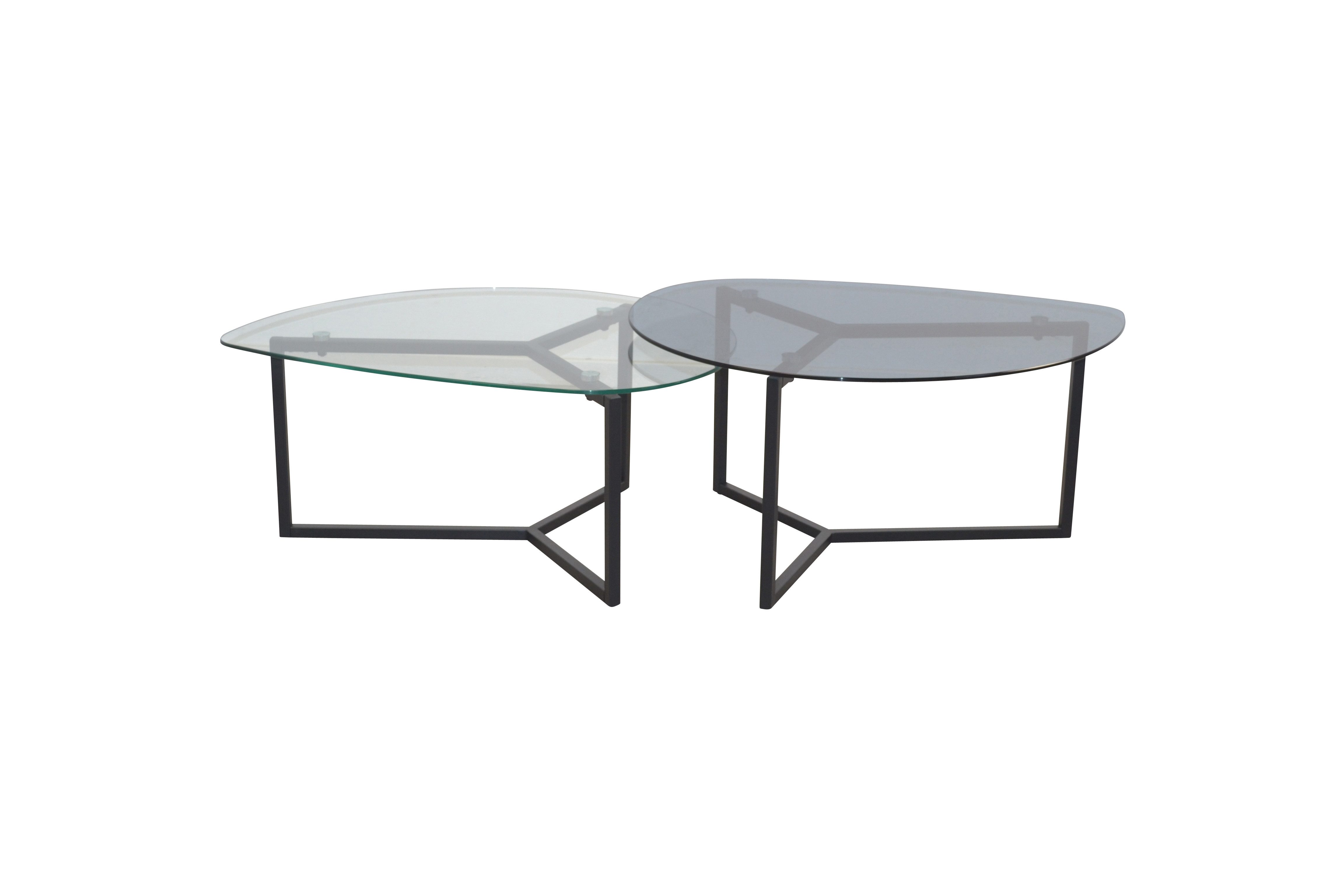 moebel-direkt-online Couchtisch 2teiliges Couchtisch-Set mit einer Höhe von 40 cm und 36 cm (2teiliges Tischset, 2teiliges Tischset), Sicherheitsglasplatten