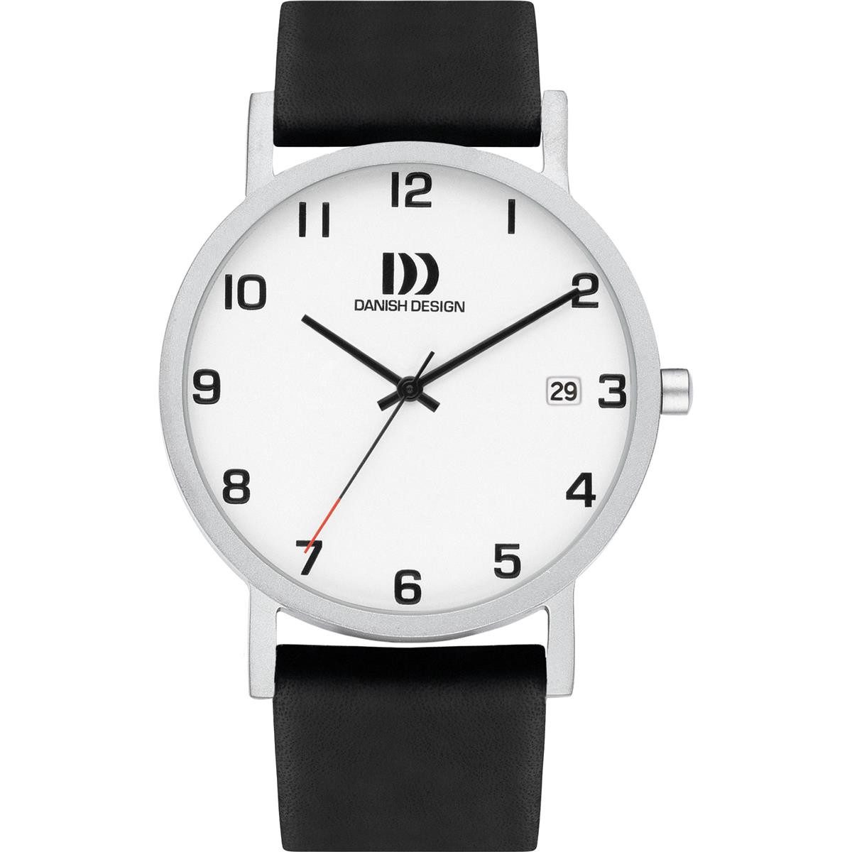 Titanuhr Danish Design Unisexuhr IQ82Q1273 Rhine NMBRS Silver Date Large Titan