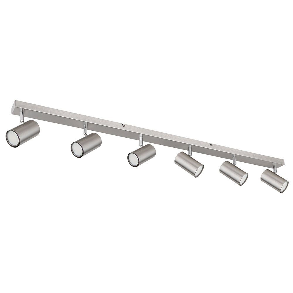 GLOBO LIGHTING Deckenspot, Leuchtmittel nicht inklusive, Deckenstrahler silber Spot Deckenleuchte Spotleiste 6