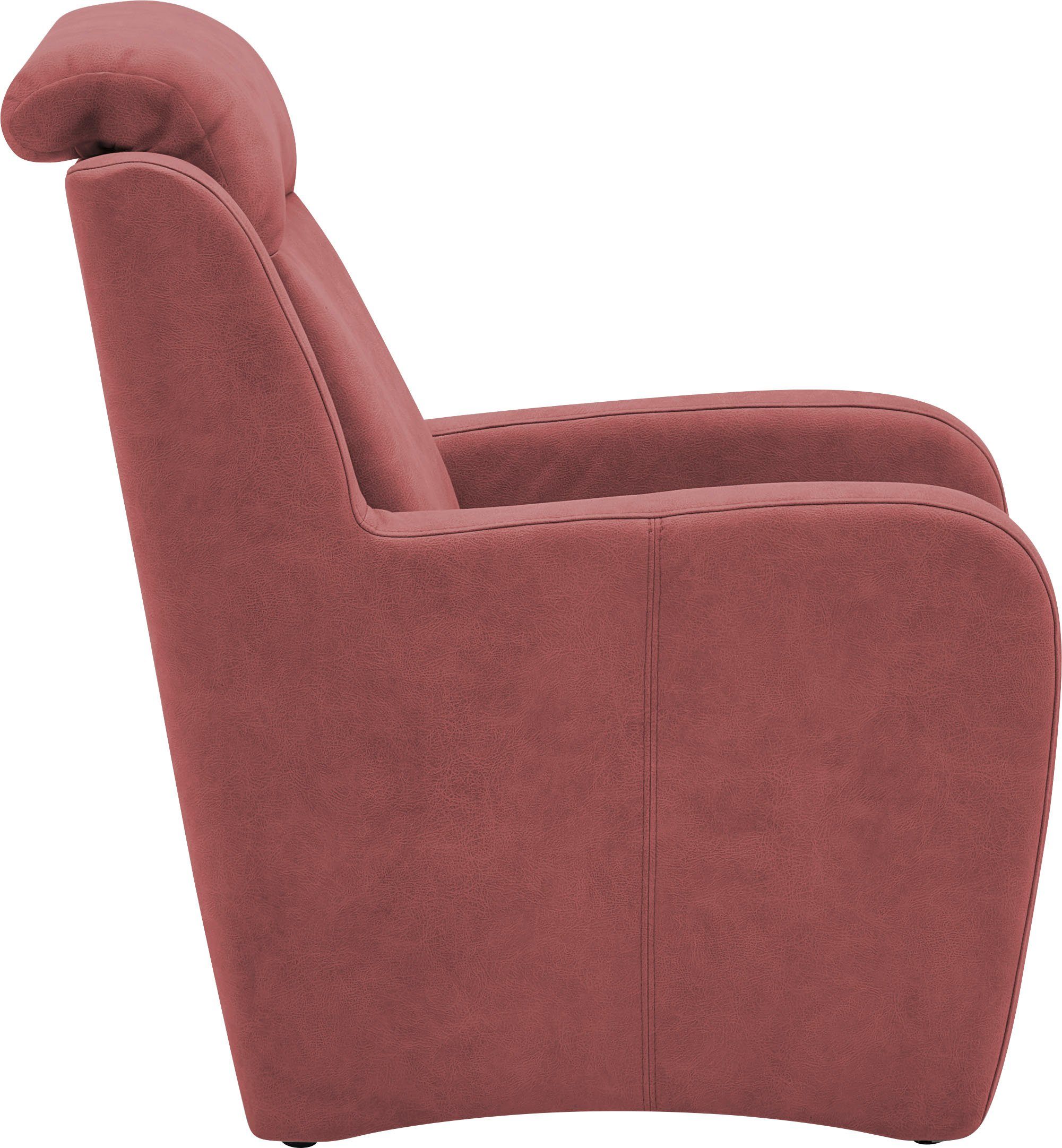 3-Sitzer Sessel, VILLA Polstergarnitur in Kopfteilverstellung, aus 2x Sitzhöhe BECK 49 Varese, und Set (3-tlg),